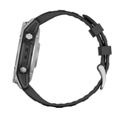 Reloj Garmin fēnix® E 47 mm, AMOLED negro y bisel acero, 010-03025-00.