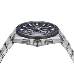 Reloj Seiko Astron Solar, dual time de titanio y esfera azul, SSH175J1.