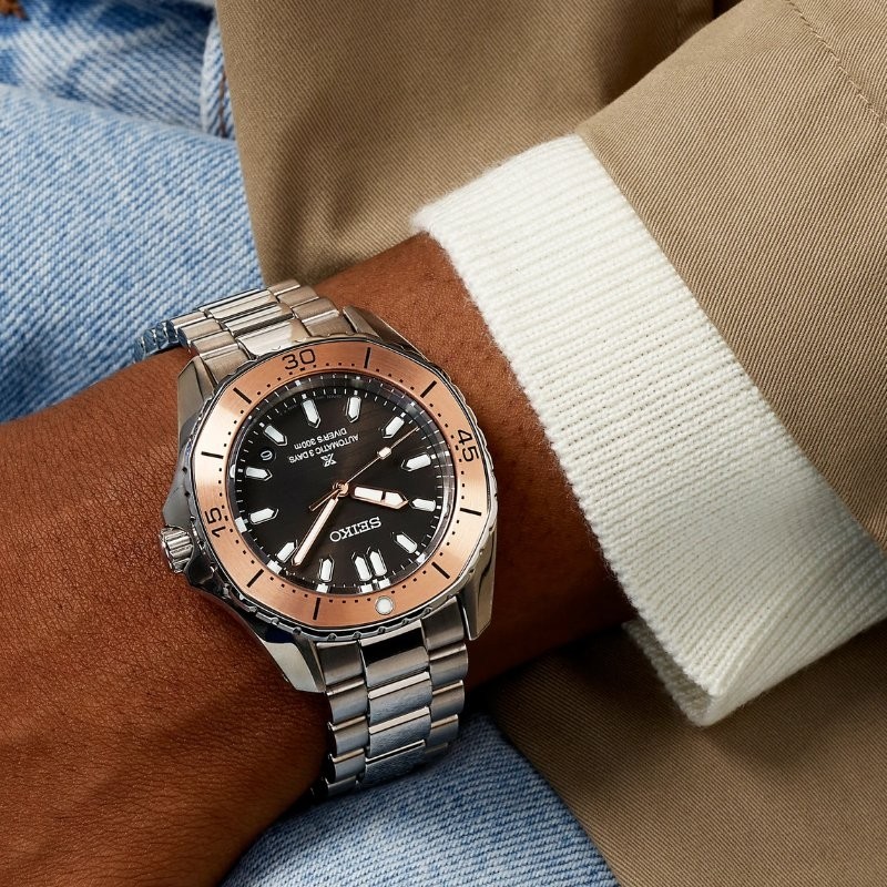 Reloj Seiko Prospex Diver's 300m automático y esfera marrón, SPB485J1.