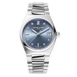 Reloj Frederique Constance Highlife esfera celeste y diamantes FC-240LND2NH26B.