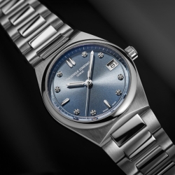 Reloj Frederique Constance Highlife esfera celeste y diamantes FC-240LND2NH26B.