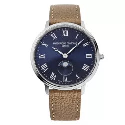 Reloj Frederique Constant Classics Moonphase esfera azul, FC-206RN3S6.