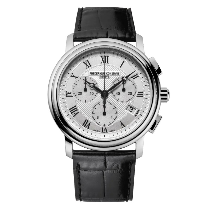 Reloj Frederique Constant Classics Quartz Chronograph piel, FC-292MC4P6.