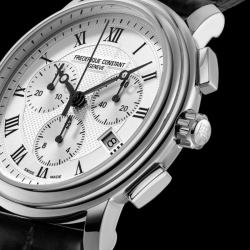 Reloj Frederique Constant Classics Quartz Chronograph piel, FC-292MC4P6.
