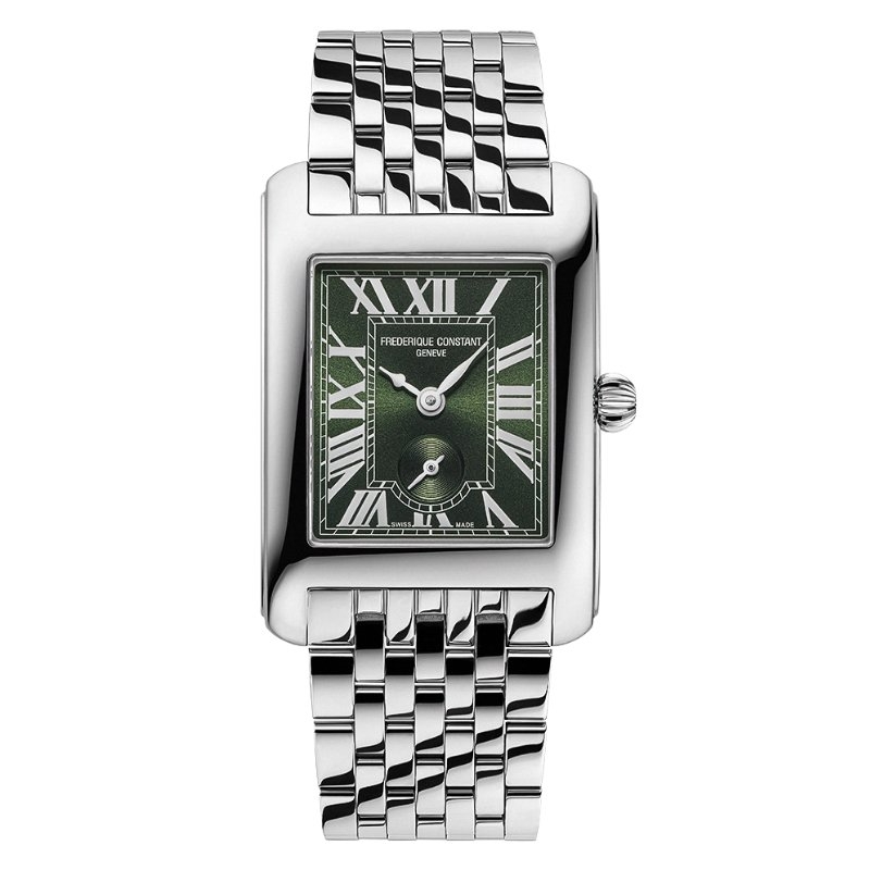 Reloj Frederique Cosnstant Classics Carree esfera verde, FC-235GR2C6B.