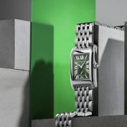 Reloj Frederique Cosnstant Classics Carree esfera verde, FC-235GR2C6B.