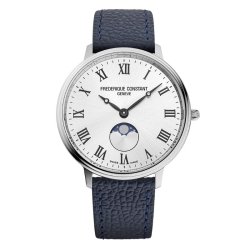 Reloj Frederique Constant Moonphase esfera plateada, FC-206RS3S6.
