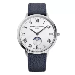 Reloj Frederique Constant Moonphase esfera plateada, FC-206RS3S6.