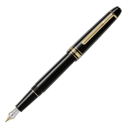 Pluma Montblanc Meisterstück Classique negra y dorada plumín F, 132463.