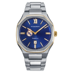 Reloj Viceroy Real Madrid hombre acero y detalles dorados, 45009-99.