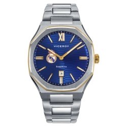 Reloj Viceroy Real Madrid hombre acero y detalles dorados, 45009-99.