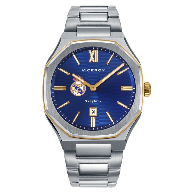 Reloj Viceroy Real Madrid hombre acero y detalles dorados, 45009-99.