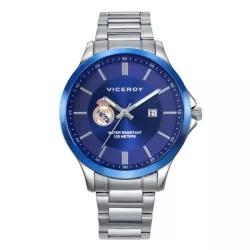 Reloj Viceroy Real Madrid en acero y esfera azul de 38 mm, 401170-99.