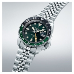 Reloj Seiko 5 Sports GMT automático con esfera verde, SSK035K1.