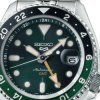 Reloj Seiko 5 Sports GMT automático con esfera verde, SSK035K1.