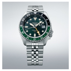 Reloj Seiko 5 Sports GMT automático con esfera verde, SSK035K1.