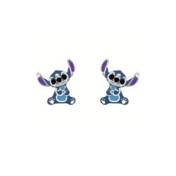Pendientes de plata Disney con Stitch esmaltado en color, ES00037SRHL.CS.
