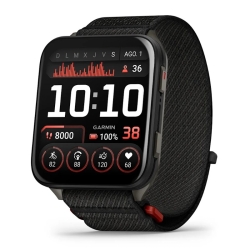 Reloj Garmin Venu® X1 negro en titanio y correa nylon, 010-02980-02.