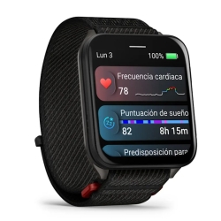 Reloj Garmin Venu® X1 negro en titanio y correa nylon, 010-02980-02.