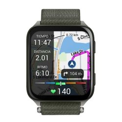 Reloj Garmin Venu® X1 caja de titanio y correa verde, 010-02980-03.
