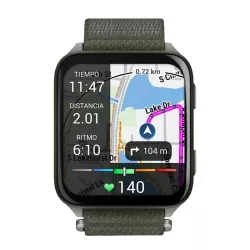 Reloj Garmin Venu® X1 caja de titanio y correa verde, 010-02980-03.