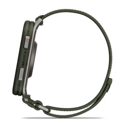 Reloj Garmin Venu® X1 caja de titanio y correa verde, 010-02980-03.