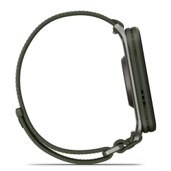 Reloj Garmin Venu® X1 caja de titanio y correa verde, 010-02980-03.