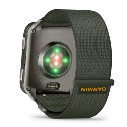 Reloj Garmin Venu® X1 caja de titanio y correa verde, 010-02980-03.