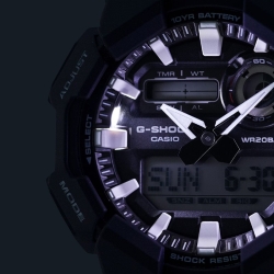 Reloj G-Shock analógico y digital en resina negra, GA-010-1AER.