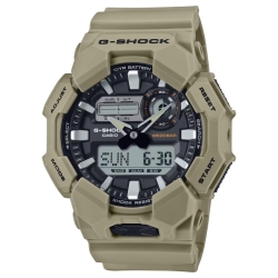 Reloj G-Shock en resina verde caqui y esfera negra, GA-010-5AER.