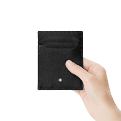 Portatarjetas Meisterstück piel negra, 4 tarjetas y funda DNI, 198328.