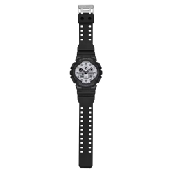 Reloj G-Shock analógico/digital negro y esfera blanca, GA-100WD-1AER.