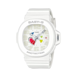 Reloj Casio Baby-G para chicas caja rectangular en blanco, BGA-10-7AER.