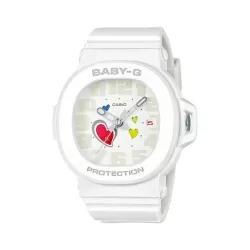 Reloj Casio Baby-G para chicas caja rectangular en blanco, BGA-10-7AER.