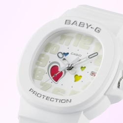 Reloj Casio Baby-G para chicas caja rectangular en blanco, BGA-10-7AER.
