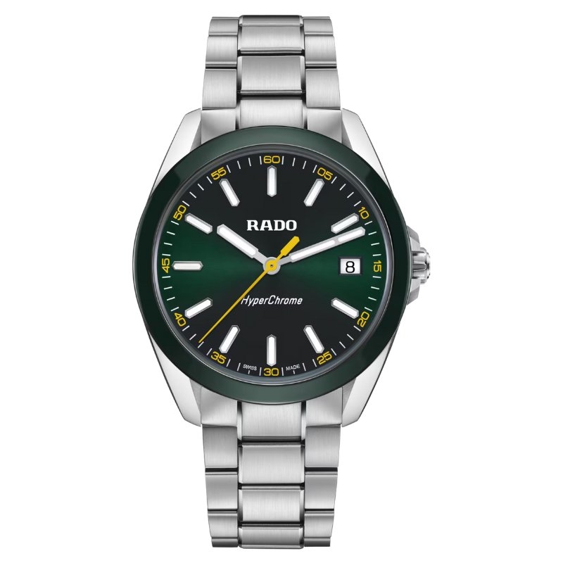 Reloj Rado HyperChrome cuarzo en acero y esfera verde, R32280313.