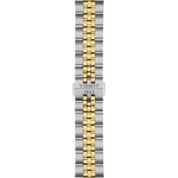 Reloj Tissot Ballade cuarzo bicolor esfera plateada, T1564102203100.