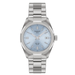 Reloj Tissot PRC 100 Solar acero esfera celeste 34 mm, T1518221135100.