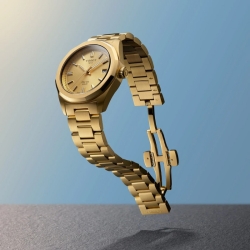 Reloj Tissot PRC 100 Solar acero dorado y 34 mm, T1518223302100.