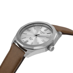Reloj Tissot PRC 100 Solar de 39 mm y correa marrón, T1514221603100.