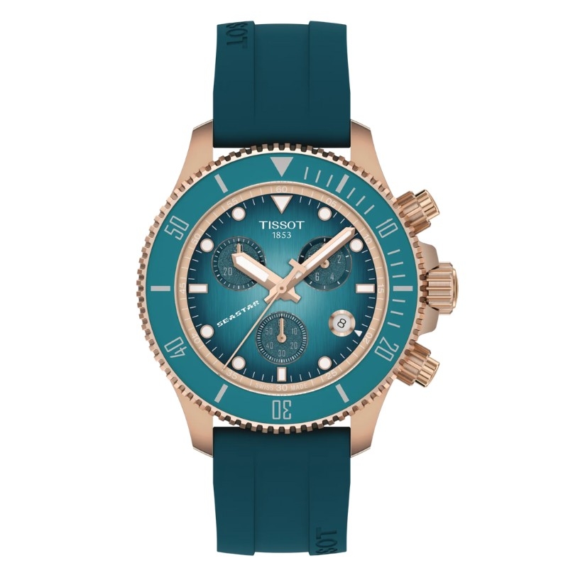 Reloj Tissot Seastar 1000 Quartz Chronograph 38 verde T1202173704100.