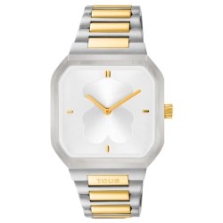 Reloj Tous D-Bear analógico en acero bicolor dorado, 3000137400.