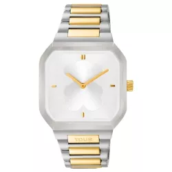 Reloj Tous D-Bear analógico en acero bicolor dorado, 3000137400.