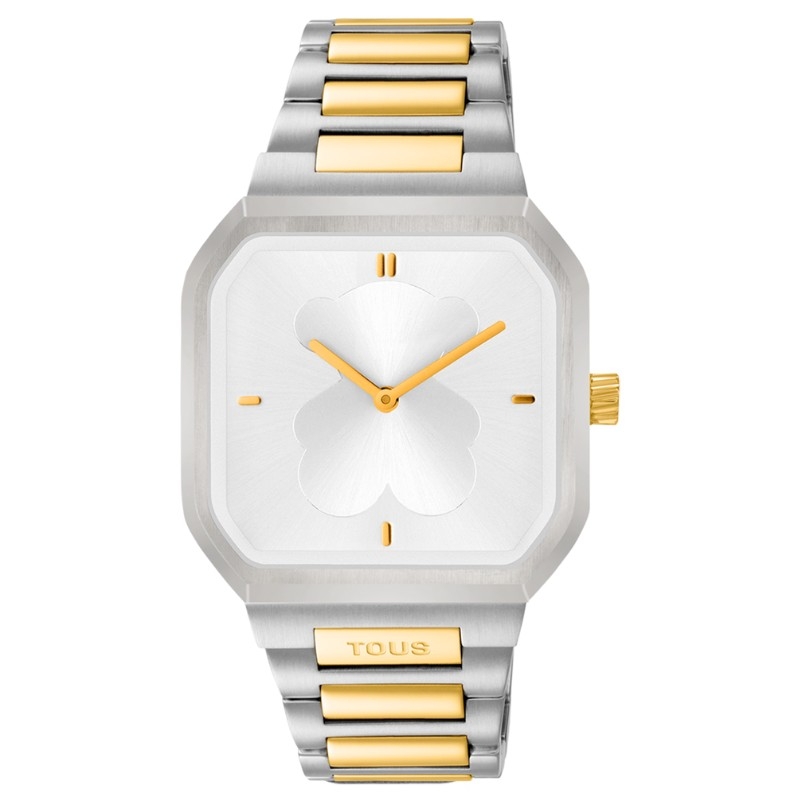 Reloj Tous D-Bear analógico en acero bicolor dorado, 3000137400.