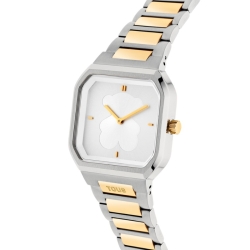 Reloj Tous D-Bear analógico en acero bicolor dorado, 3000137400.