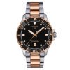 Reloj Tissot Seastar 1000 acero bicolor rosé esfera negra, T1204102205101.