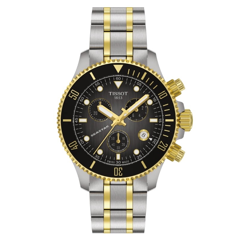 Reloj Tissot Seastar 1000 Chronograph bicolor 38mm, T1202172206100.
