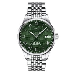 Reloj Tissot Le Locle Powermatic 80 acero esfera verde, T0064071109300.