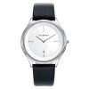 Reloj Viceroy Air de hombre, esfera plateada y correa de piel negra, 471045-07.
