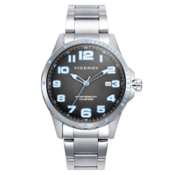 Reloj Viceroy Heat de hombre en acero y esfera gris, 401371-14.